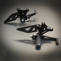 CRAZY IRON Rearset STUNT Kawasaki ZX-6R; Kawasaki ZX-6R 636 `09-`18, black anode