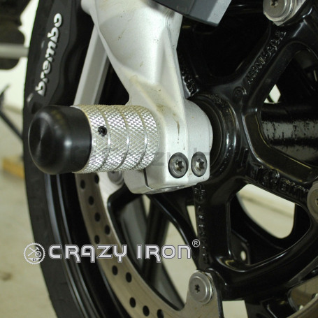 CRAZY IRON Front axle pegs BMW F800R F900R F900XR (фото 1, фотография 1)