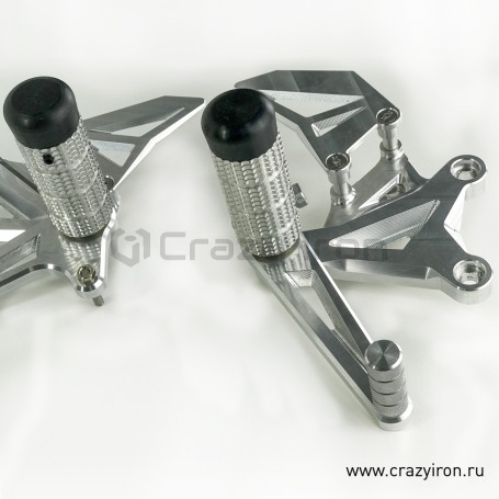 CRAZY IRON Rearset STUNT KAWASAKI ZX-6R, ZX-6RR `03-`04 (фото 2, фотография 2)
