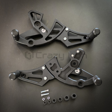 CRAZY IRON Rearset HONDA GROM MSX125 `13-`16, black anode (фото 1, фотография 1)