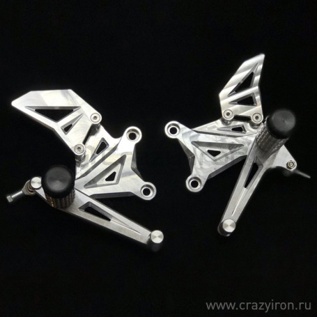 CRAZY IRON Rearset STUNT KAWASAKI ZX-6R, ZX-6RR `05-`06 (фото 1, фотография 1)