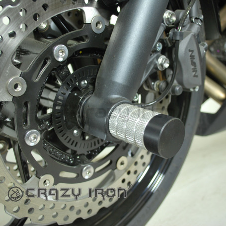 CRAZY IRON Front axle pegs KAWASAKI Ninja 650; Z650 `17-`20 (фото 2, фотография 2)