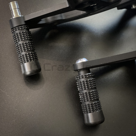 CRAZY IRON Rearset HONDA GROM MSX125 `13-`16, black anode (фото 2, фотография 2)