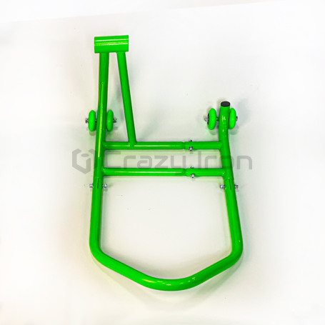 CRAZY IRON Swing arm (single sided) rear paddock stand PRO GREEN, left (фото 2, фотография 2)