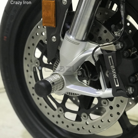CRAZY IRON Front axle pegs BMW S1000RR (K46, K67) `12-`20, HP4 (K42) `11-`14 (фото 1, фотография 1)