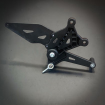 CRAZY IRON Rearset STUNT Kawasaki ZX-6R, ZX-6RR `03-`04, black anode