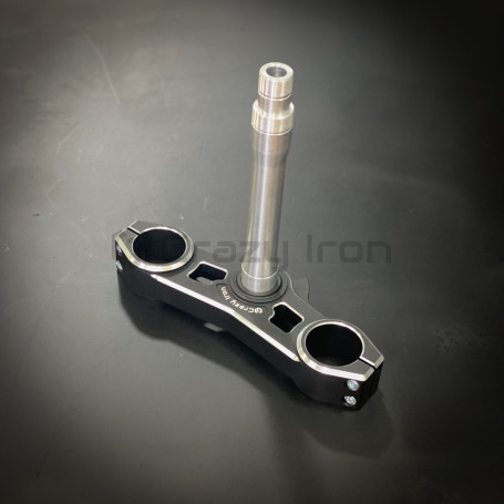 CRAZY IRON Stunt lower triple clamp KAWASAKI ZX-6R 636 `09-`12, black anode (фото 1, фотография 1)