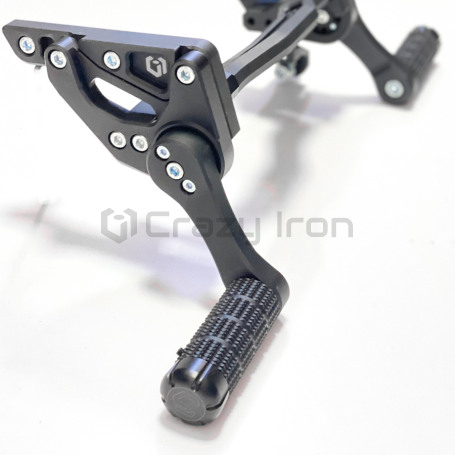 CRAZY IRON CNC Adjustable Subcage KAWASAKI Z900, black anode (фото 4, фотография 4)