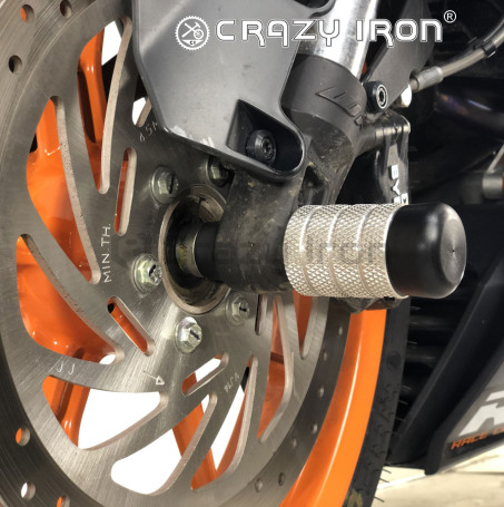 CRAZY IRON Front axle pegs KTM DUKE/RC125, DUKE/RC200, DUKE/RC250, DUKE/RC390 (фото 2, фотография 2)