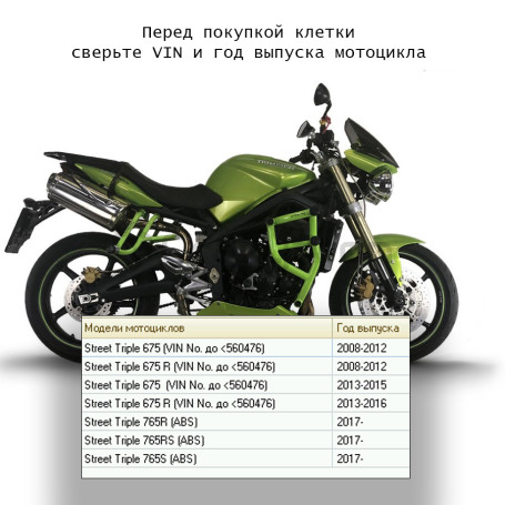 CRAZY IRON Cage DAMPER TRIUMPH Street Triple 675, 675R `08-`17; 765, 765R `17- (фото 2, фотография 2)
