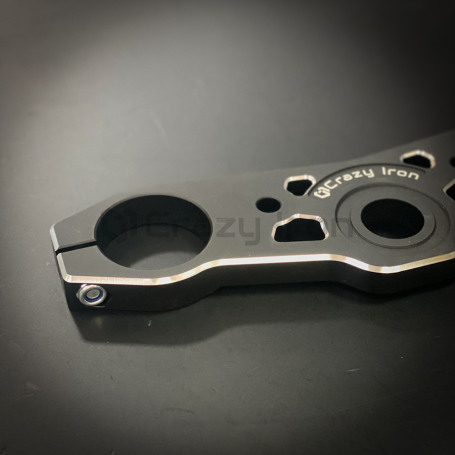 CRAZY IRON Stunt triple clamp upper KAWASAKI ZX-6R 636 `09-`12, black anode (фото 4, фотография 4)