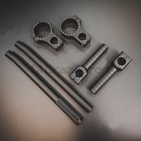 CRAZY IRON 3D-adjustable clip-ons 7/8" for motorcycle, 50, black anode (фото 5, фотография 5)
