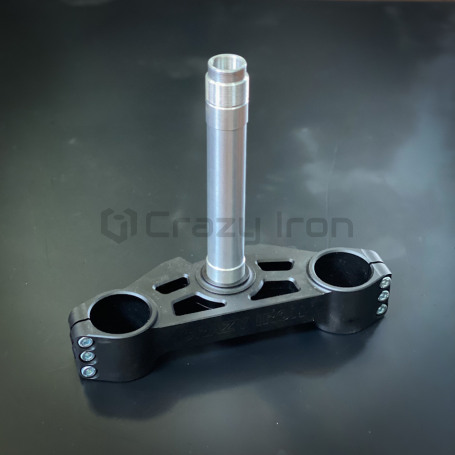 CRAZY IRON Stunt lower triple clamp KAWASAKI ZX-6R 636 `13-`21, black anode (фото 3, фотография 3)