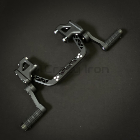 CRAZY IRON CNC Adjustable Subcage YAMAHA MT-09 2014-2020, black anode (фото 1, фотография 1)