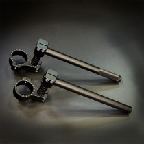 CRAZY IRON 3D-adjustable clip-ons 7/8" for motorcycle, 50, black anode