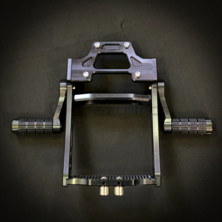 CRAZY IRON Adjustable aluminum Roundbar HONDA GROM MSX125 `13-`20, black anode (фото 6, фотография 6)